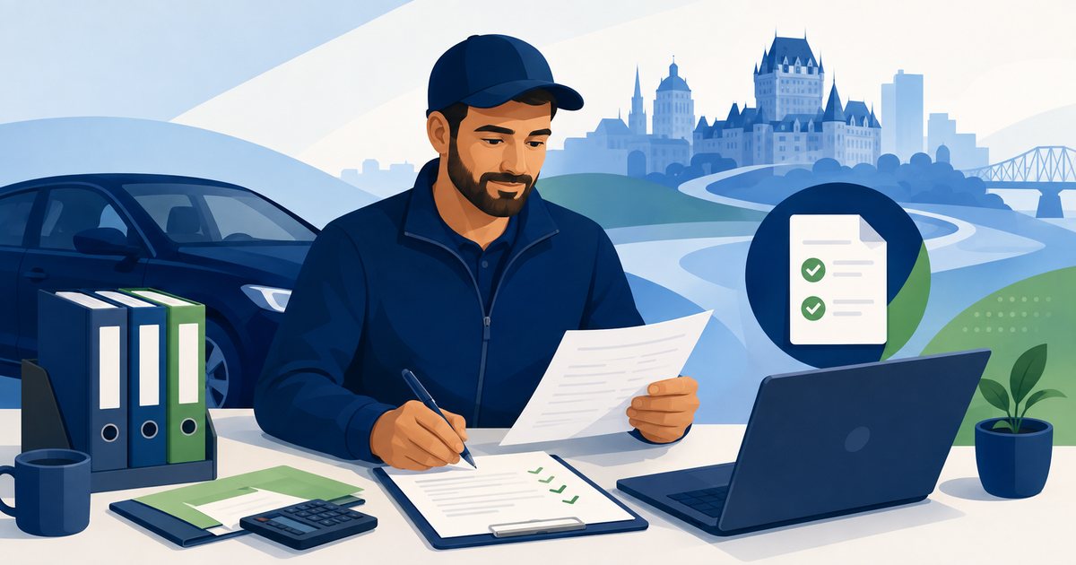 Guide illustration: How to prepare a GST and QST return as an Uber driver in Québec